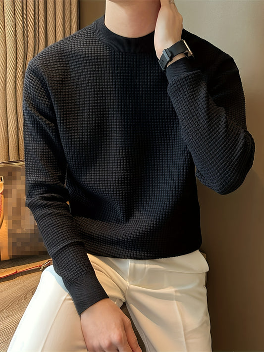 Men's Solid Knitted Pullover